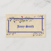 Middeleeuwse dieren vlak gepersonaliseerd plaatska plaatskaartje (Voorkant)