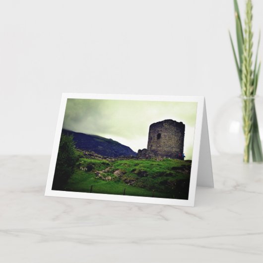 Middeleeuwse Dolbadarn Castle, Noord-Wales Kaart (Voorkant)