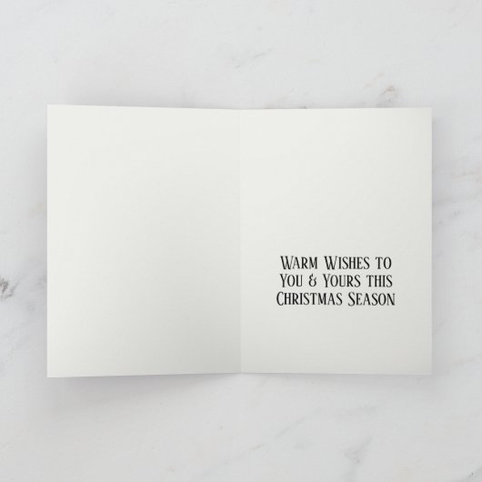 Middeleeuwse dorpsscène Vrolijk kerstfeest Kaart (Binnen)