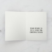 Middeleeuwse dorpswinter scène Prettig kerstfeest Kaart (Binnen)