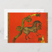 Middeleeuwse draak briefkaart (Voorkant / Achterkant)