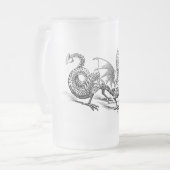middeleeuwse draak matglas bierpul (Voorkant links)