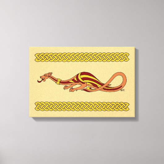 Middeleeuwse Draak Ontwerp 2015 Canvas Afdruk (Voorkant)