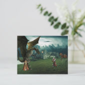 Middeleeuwse Dragon Elf Princess Knight Briefkaart (Staand voorkant)