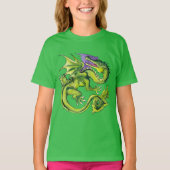 Middeleeuwse Dragon Sap Green T-shirt (Voorkant)