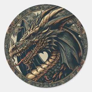 Middeleeuwse Dragon Sticker
