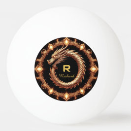🐉 Middeleeuwse Draken Crest Naam Ring Frame Emble Pingpongbal