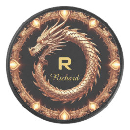 🐉 Middeleeuwse Draken Kam Namen Ring Frame Emblee Hockey Puck