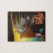 Middeleeuwse drakenpuzzel voor drakenliefhebbers legpuzzel (Horizontaal)