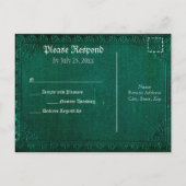 Middeleeuwse Drakenzwaard RSVP-kaart Uitnodiging Briefkaart (Achterkant)