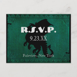 Middeleeuwse Drakenzwaard  RSVP-kaart Uitnodiging Briefkaart