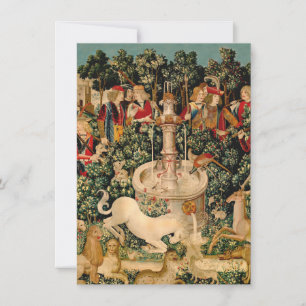 Middeleeuwse Eenhoorn Wandtapijten Print: Met Cloi Kaart