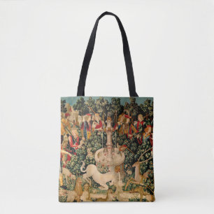 Middeleeuwse Eenhoorn Wandtapijten Print: Met Cloi Tote Bag