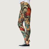 Middeleeuwse Elegante Bloemen  Mok Leggings (Links)