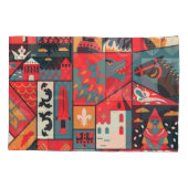 Middeleeuwse elegantie: naadloos patroonontwerp kussensloop (Achterkant)