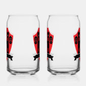 Middeleeuwse Engelse Ridder Draak Blikvorm Glas (Links)