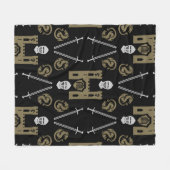 Middeleeuwse Engelse Ridder Draak Fleece Deken (Voorkant (Horizontaal))