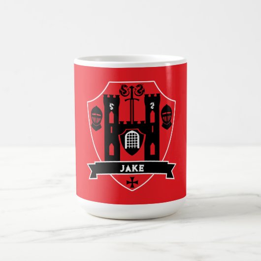 Middeleeuwse Engelse Ridder Draak Magische Mok (Midden)