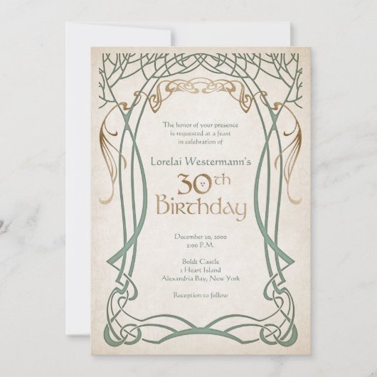 Middeleeuwse Fantasie 30ste verjaardag Kaart (Voorkant)