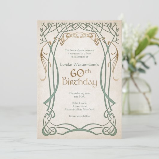 Middeleeuwse Fantasie 60ste verjaardag Kaart (Staand voorkant)