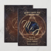 Middeleeuwse fantasie antieke boek steen der wijze kaart (Voorkant / Achterkant)