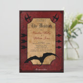 Middeleeuwse Fantasie Draak Trouw Uitnodiging (Staand voorkant)