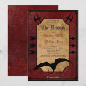 Middeleeuwse Fantasie Draak Trouw Uitnodiging (Voorkant / Achterkant)