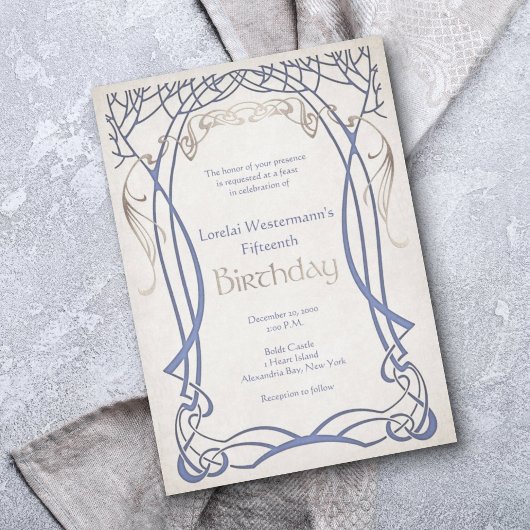 middeleeuwse fantasie elke leeftijd verjaardag kaart