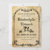 Middeleeuwse fantasie Middeleeuwen gravure Save The Date (Voorkant)