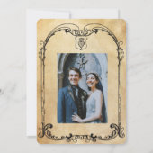 Middeleeuwse fantasie Middeleeuwen gravure Save The Date (Achterkant)