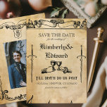 Middeleeuwse fantasie Middeleeuwen gravure Save The Date<br><div class="desc">Middeleeuwse fantasie Middeleeuwen gravure</div>