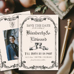 Middeleeuwse fantasie Middeleeuwen gravure Save The Date<br><div class="desc">Middeleeuwse fantasie Middeleeuwen gravure</div>