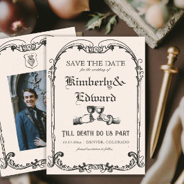 Middeleeuwse fantasie Middeleeuwen gravure Save The Date