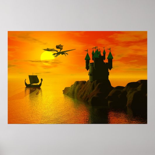 middeleeuwse fantasie poster (Voorkant)