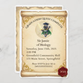 Middeleeuwse Fantasy Afstuderen Uitnodiging (Voorkant / Achterkant)