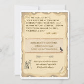 Middeleeuwse Fantasy Afstuderen Uitnodiging (Achterkant)