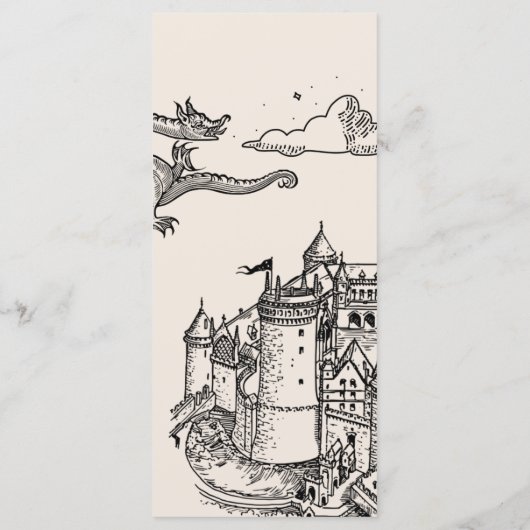 Middeleeuwse Fantasy bruiloft Menu (Achterkant)