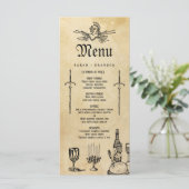 Middeleeuwse Fantasy bruiloft Menu (Staand voorkant)