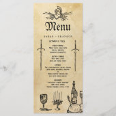 Middeleeuwse Fantasy bruiloft Menu (Voorkant)