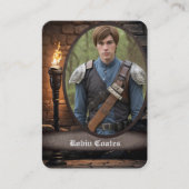 Middeleeuwse Fantasy Cosplay Coscards | QR Code Visitekaartje (Voorkant)