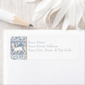 Middeleeuwse Fantasy Hert Blauw Goud Etstempel Bru Etiket (Insitu)