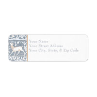 Middeleeuwse Fantasy Hert Blauw Goud Etstempel Bru