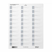 Middeleeuwse Fantasy Hert Blauw Goud Etstempel Bru Etiket (Full Sheet)