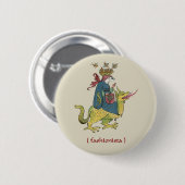 Middeleeuwse "Fashionista" Button (Voorkant /achterkant)