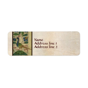 Middeleeuwse fazant Adresetiketten Etiket