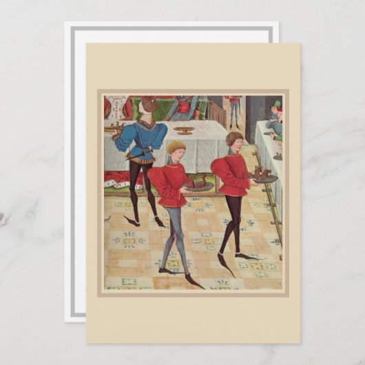 Middeleeuwse Feestviering Flat Note Kaart Notitiekaartje (Voorkant / Achterkant)