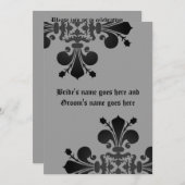 Middeleeuwse fleur de lis bruiloft kaart (Voorkant / Achterkant)