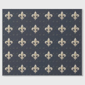 Middeleeuwse Fleur-de-Lis Inpakpapier (Vlak)