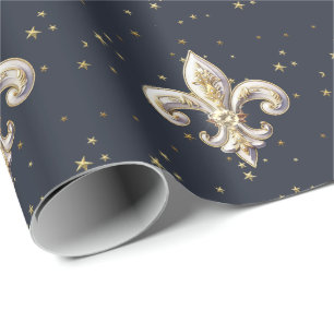 Middeleeuwse Fleur-de-Lis Inpakpapier