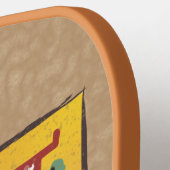 Middeleeuwse Floral, verlicht Letter H Monogram Pickleball Paddle (Links Detail)